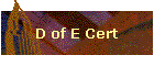 D of E Cert