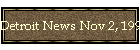 Detroit News Nov 2, 1999